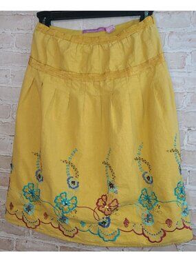 Speed Limit NYC Skirt Embroidered with Sequin Accents Boho Hippie Women's Large